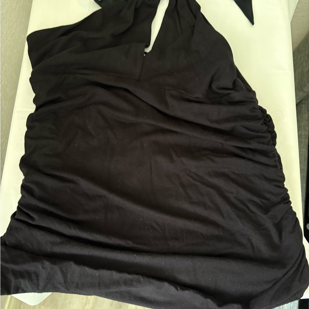 Bebe Classic Black Halter Top